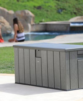 Lifetime 568 Litre Plastic Outdoor Storage Box Brown