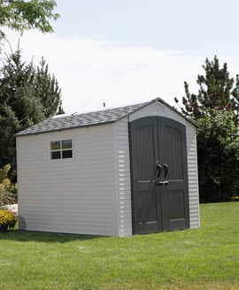 Lifetime 7x9.5 Plastic Shed Desert Sand