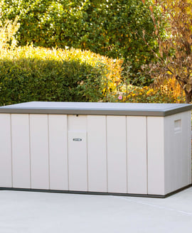 Lifetime 568 Litre Plastic Outdoor Storage Box Desert Sand