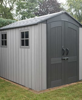 Lifetime 7x9.5 Plastic Shed Light Grey