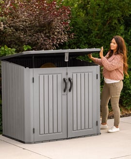 Lifetime Horizontal Plastic Outdoor Storage Unit