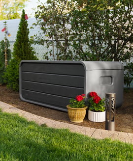 Lifetime 515 Litre Plastic Outdoor Storage Box Storm Dust