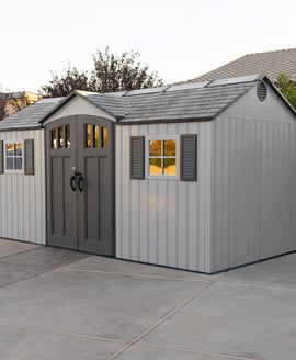 Lifetime 15x8 Plastic Shed Light Grey