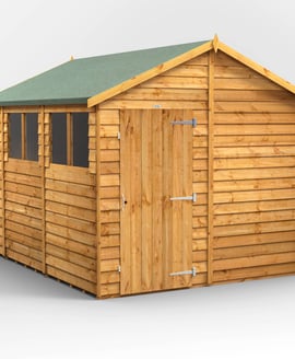 Power 10x8 Overlap Apex Wooden Shed