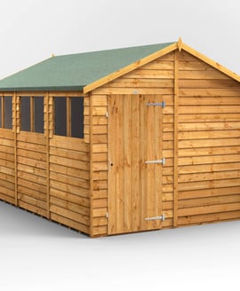 Power 12x8 Overlap Apex Wooden Shed