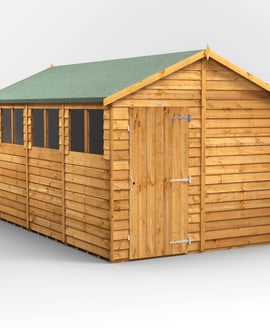 Power 14x8 Overlap Apex Wooden Shed