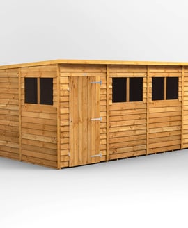 Power 14x8 Overlap Pent Wooden Shed
