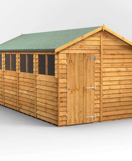 Power 16x8 Overlap Apex Wooden Shed