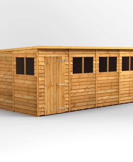 Power 16x8 Overlap Pent Wooden Shed