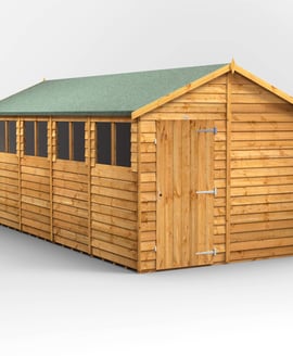 Power 18x8 Overlap Apex Wooden Shed