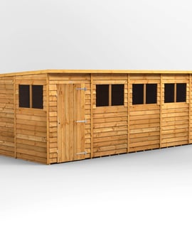 Power 18x8 Overlap Pent Wooden Shed
