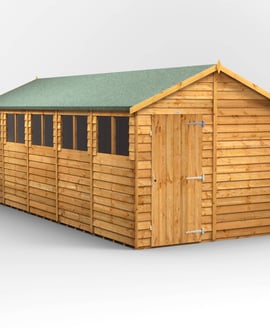 Power 20x8 Overlap Apex Wooden Shed
