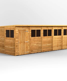 Power 20x8 Overlap Pent Wooden Shed