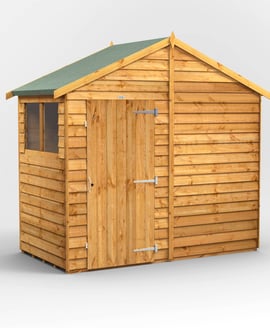 Power 4x8 Overlap Apex Wooden Shed