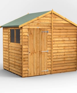 Power 6x8 Overlap Apex Wooden Shed