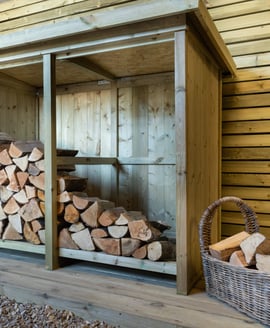 Garden Village Billington Small Wooden Log Store
