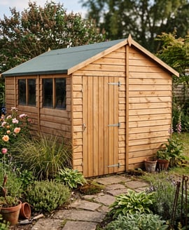 Power 10x8 overlap apex wooden shed
