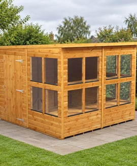 Power 8x8 Pent Potting Shed