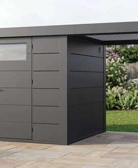 Telluria Classico Open Lounge Small 2424 Metal Garden Shed with Canopy