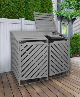Lichfield Double Wheelie Bin Storage Grey