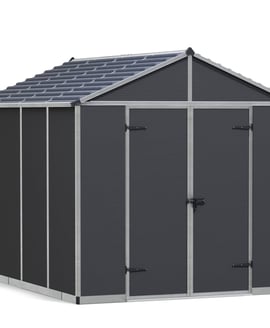 Palram Canopia 8x10 Rubicon Plastic Dark Grey Shed