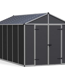 Palram Canopia Rubicon 8x15 Dark Grey Plastic Shed