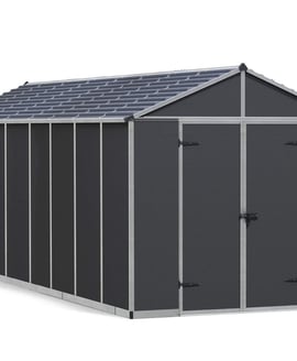Palram Canopia Rubicon 8x20 Dark Grey Plastic Shed