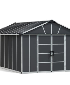 Palram Canopia Yukon 11x17 Dark Grey Plastic Shed