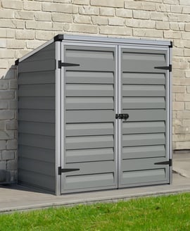 Palram Canopia Voyager 4x3 Plastic Storage Unit Grey