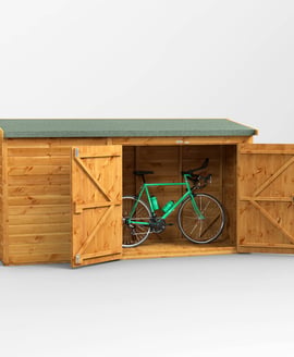 Power 10x3 Pent Wooden Bike Shed
