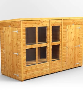Power 10x4 Pent Potting Shed Combi
