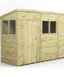 Power 10x4 Premium Pent Wooden Shed