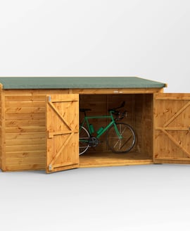 Power 10x5 Pent Wooden Bike Shed