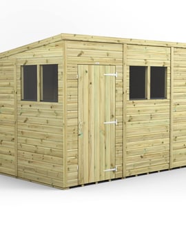 Power 10x6 Premium Pent Wooden Shed
