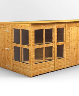 Power 10x8 Pent Potting Shed Combi