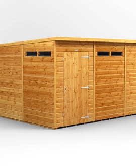 Power 10x8 Pent Security Shed Single Door