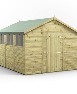 Power 12x10 Premium Apex Wooden Shed