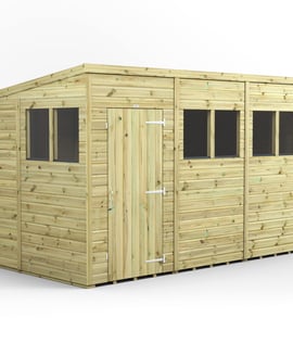 Power 12x6 Premium Pent Wooden Shed