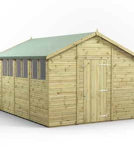 Power 14x10 Premium Apex Wooden Shed