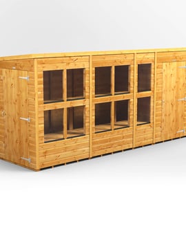 Power 14x4 Pent Potting Shed Combi