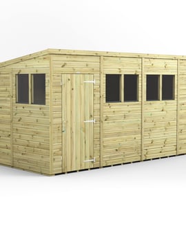 Power 14x6 Premium Pent Wooden Shed