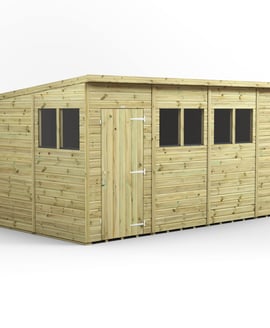 Power 14x8 Premium Pent Wooden Shed