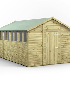 Power 16x10 Premium Apex Wooden Shed