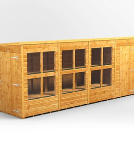 Power 16x4 Pent Potting Shed Combi