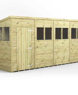 Power 16x4 Premium Pent Wooden Shed