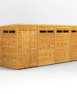 Power 16x6 Pent Security Shed Single Door