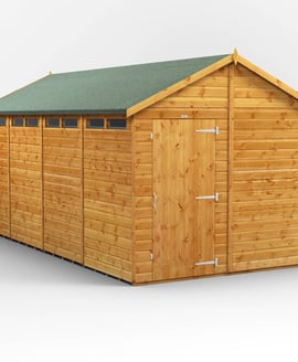 Power 16x8 Apex Security Shed