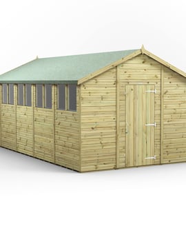 Power 18x10 Premium Apex Wooden Shed