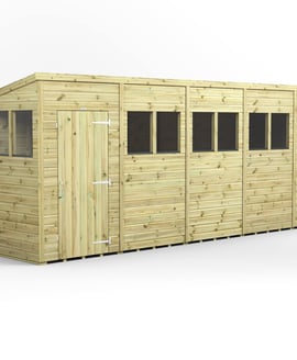 Power 18x4 Premium Pent Wooden Shed