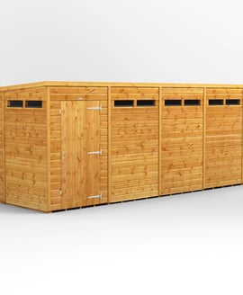 Power 18x6 Pent Security Shed Single Door
